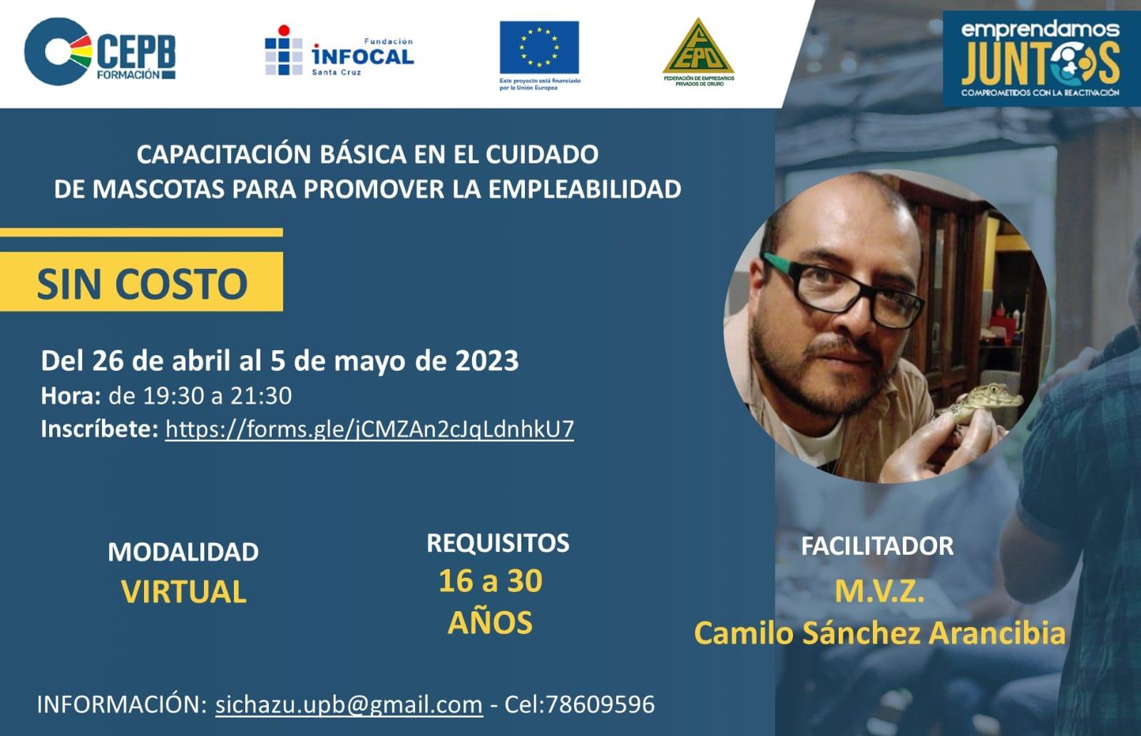 Course Image CAPACITACIÓN BÁSICA EN EL CUIDADO DE MASCOTAS