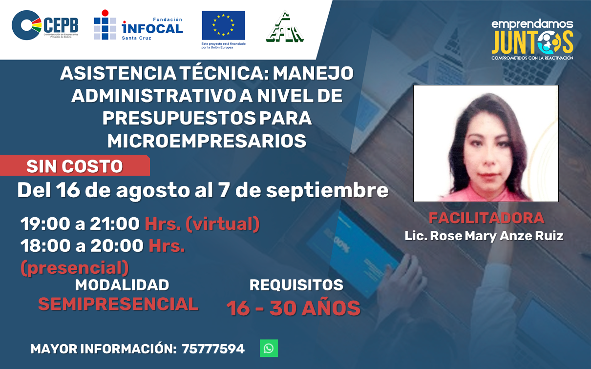 Course Image Asistencia Técnica: Manejo Administrativo a Nivel de Presupuestos para Microempresarios