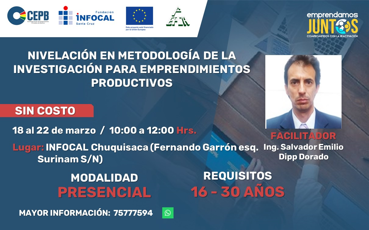 Course Image NIVELACIÓN EN METODOLOGÍA DE LA INVESTIGACIÓN PARA EMPRENDIMIENTOS PRODUCTIVOS